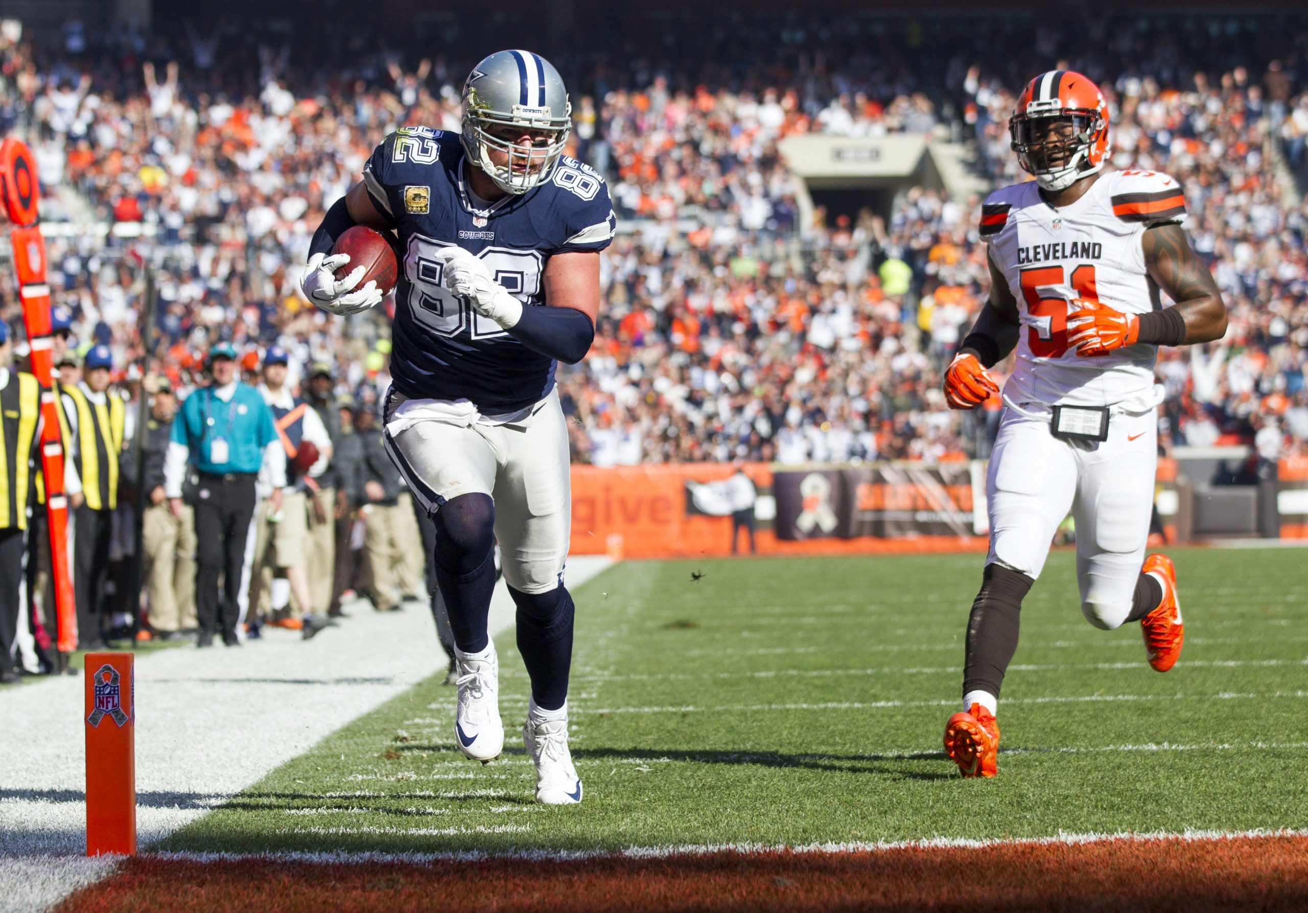 Cleveland Browns – Dallas Cowboys (Ezekiel Elliott bármikor TD-t szerez) 1,66