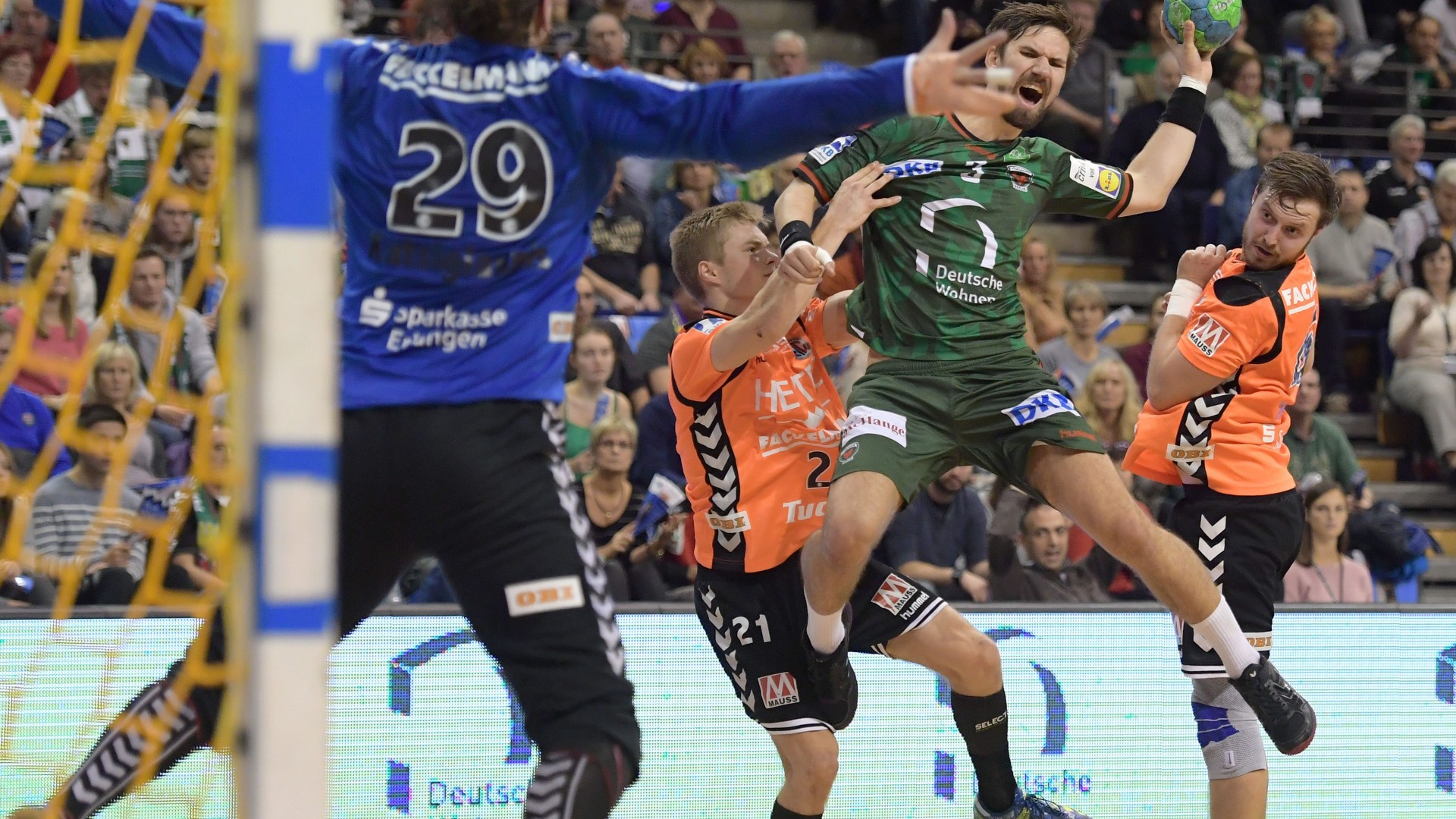 Füchse Berlin – Erlangen (hazai csapat góljainak száma: 29,5 felett) 1,85