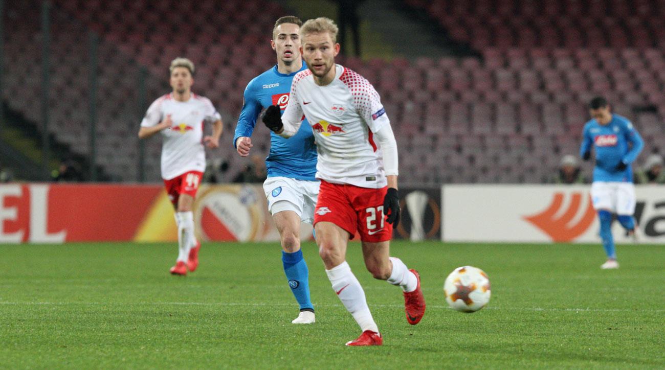 Leipzig – Napoli (vendég csapat betalál az 1. félidőben) 2,3