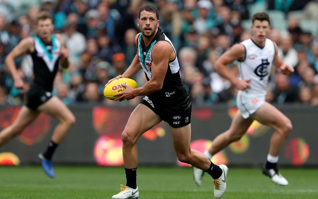 North Melbourne Kangaroos – Port Adelaide Power (legtöbb disposal: T. Boak) 4,50