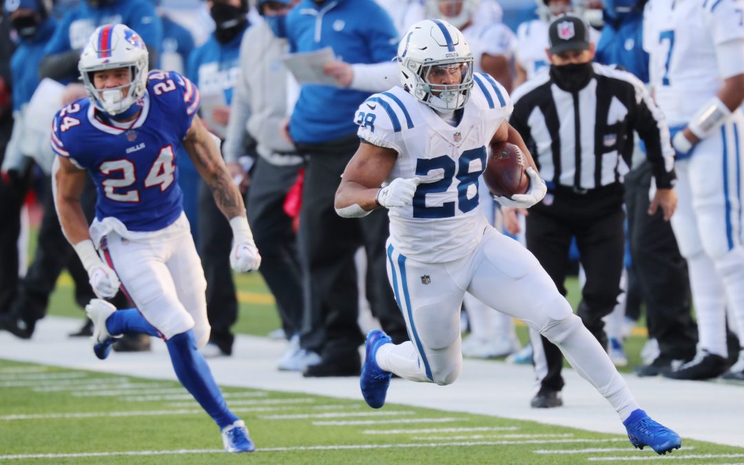 Buffalo Bills – Indianapolis Colts (J. Taylor bármikor touchdownt szerez) 1,90